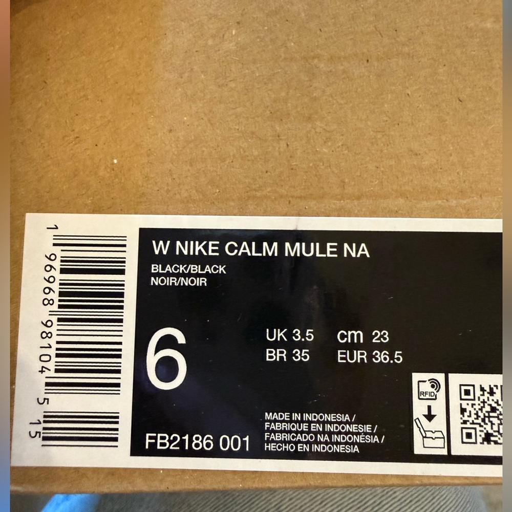 Nike Calm Mule Black womens size 6 - Picture 3 of 3